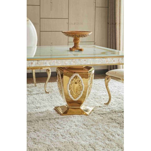 Luxury Noble Atmosphere Wedding Banquet Tables Pattern Dining Table With 10-12 Seaters