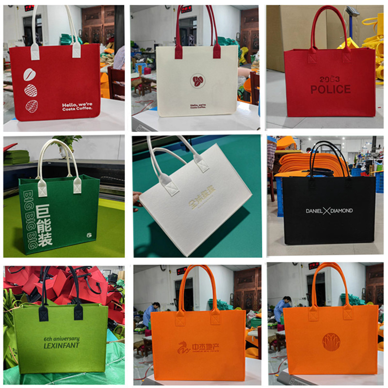 Leisure Commuting Tote Felt Bag Is A Must-Have For Going Out And Can Be Customized In Color And Size Reusable Felt Shopping Bag Gift Eco Promotion