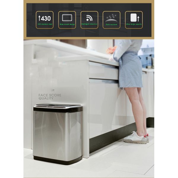 Compact Automatic Smart Waste Bins Smart Hand-free Electronic Kitchen Trash Can