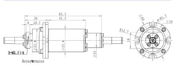2 - 4 Circuits Optical Slipring , Single Mode Fiber Optic Rotary Joints
