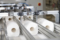 China 25bags/Min Paper Processing Equipment , 12rolls Toilet Roll Making Machine on sale
