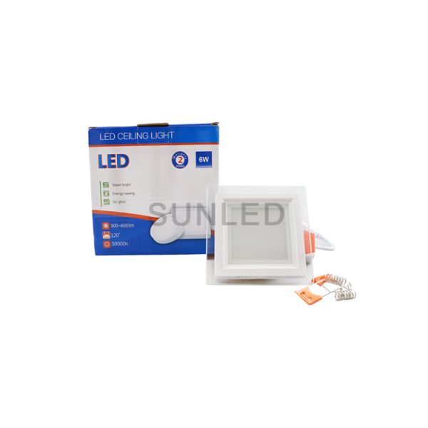 IP44 6500K Recessed Square Ceiling Light 6w Round Led Panel Light