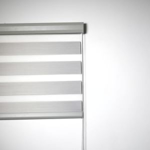 Buy cheap Dark Gray Light Control Zebra Roller Curtains For Windows product