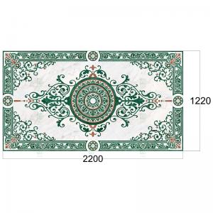 China Luxury Rectangular Waterjet Medallion Marble Floor Tile Customized Decorative on sale