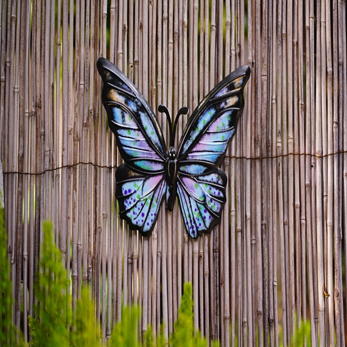 3D Metal Hanging Butterfly Wall Decor Gorgeous Multicolor For Home Yard