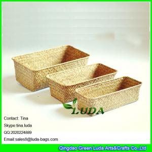Buy cheap LUDA home storage box natural straw baskets set of 3 product