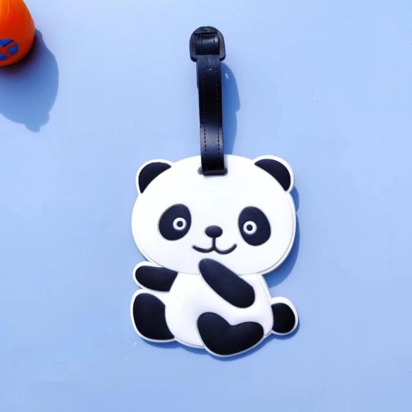 2-Pack Cute Silicone Luggage Tag With Name ID Card for Suitcases Non-Toxic Customized Welcome