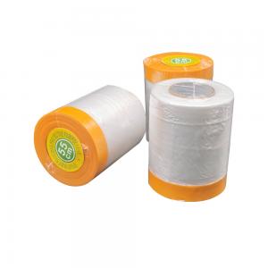 China Temporary Floor Masking Paper Film Spray Paint Shielding Protective Film on sale