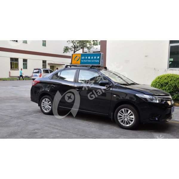 3 In 1 LED Type P5 On Car Top Advertising Taxi Roof LED Display 5000nits