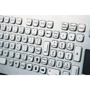 Metal Stainless Steel Industrial Keyboard With Touchpad For Kiosk