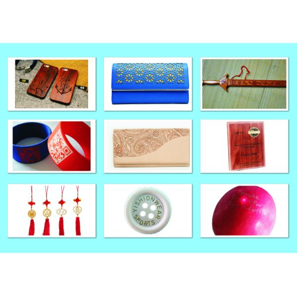 60W RF Laser Tube CO2 Laser Marking Machine for Paper Wood Plastic