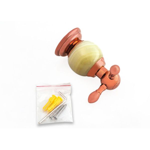 Decorative Brass Double Robe Hooks Bathroom Decorations Rose Gold Color