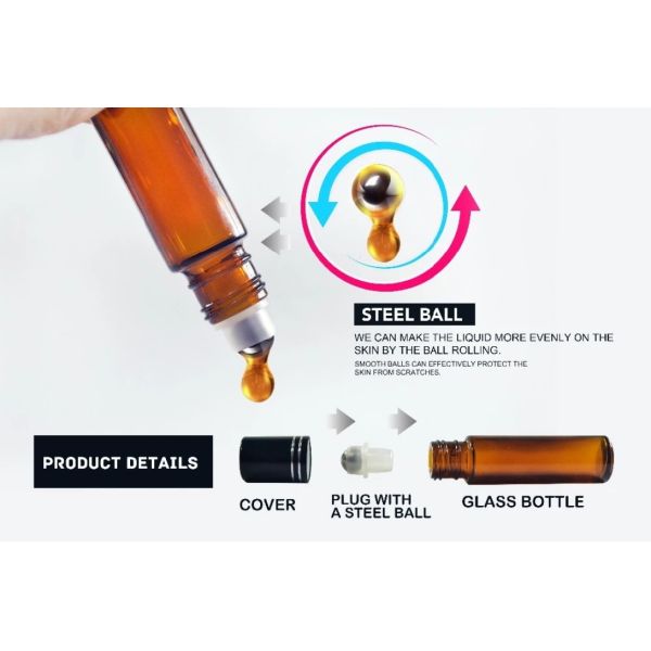 5ml 10ml Roll On Glass Glass Roller Bottles For Fragrance Perfume Bottle