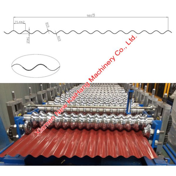Reliable Roof Panel Roll Forming Machine Customized With PLC Control System