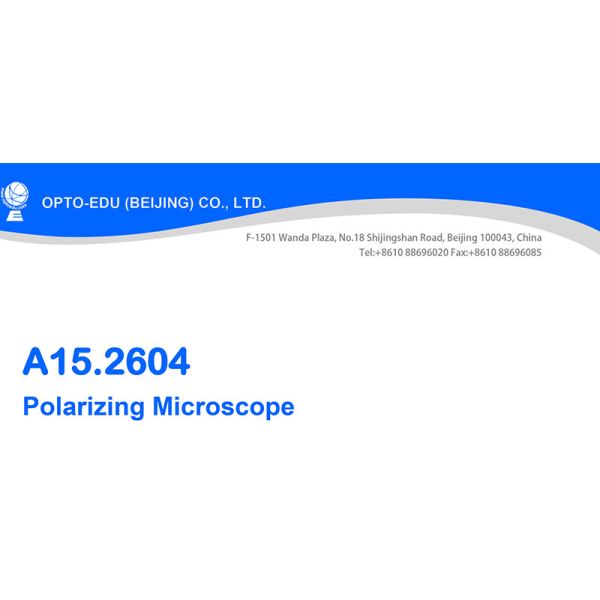 OPTO-EDU A15.2604 Polarizing Microscope, Monocular, Achromatic