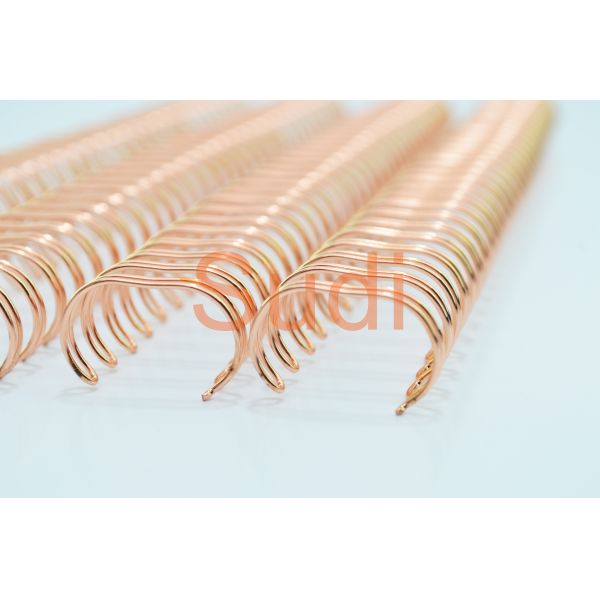Electroplated Rose Gold 1/2" Twin Loop Binding Wire