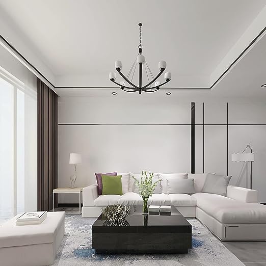 Black Coated Suspension Chain for Versatile Hanging of Lighting Mirrors or Pictures