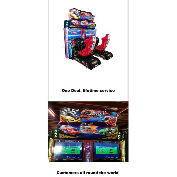 Cheap Double Players old style classic arcade Racing Game Machine Alloy Steel Structure With 1 Year Warranty