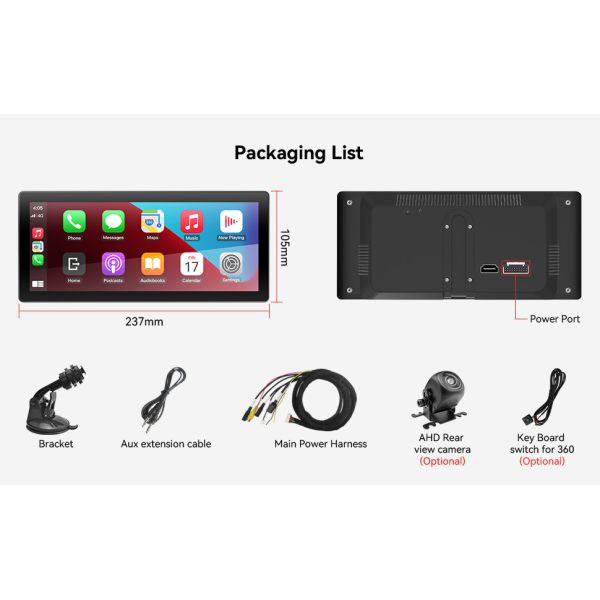 Linux Wireless Carplay And Android Auto 8.8 Inch Touch Screen Function Fit For All Cars