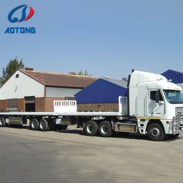 3 Axles Extendable Flatbed Container Semi Trailer for 40ft to 45ft OE NO. Extendable