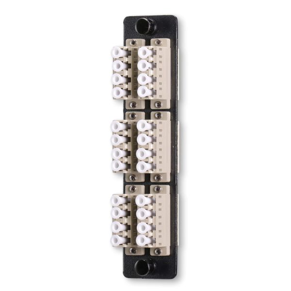 24 Fiber 6 Channels Fiber Optic Adapter Panel LC Beige Color