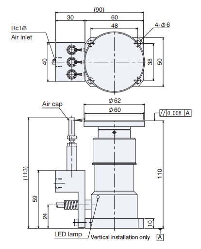 MK-T24E-60 Contact NC CNC Measuring Probe