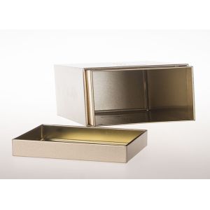 Steel Metal Tea Tins With Protective Coating , Tinplate Material Rectangular