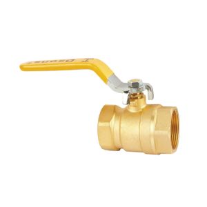 1/2Inch - 4Inch Full Port Brass Ball Valve for Oil Gas Yellow Plastic Handle