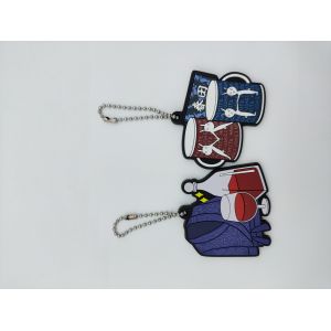 Wave Chain Custom Soft Pvc Keychain 2D Design Cartoon Design