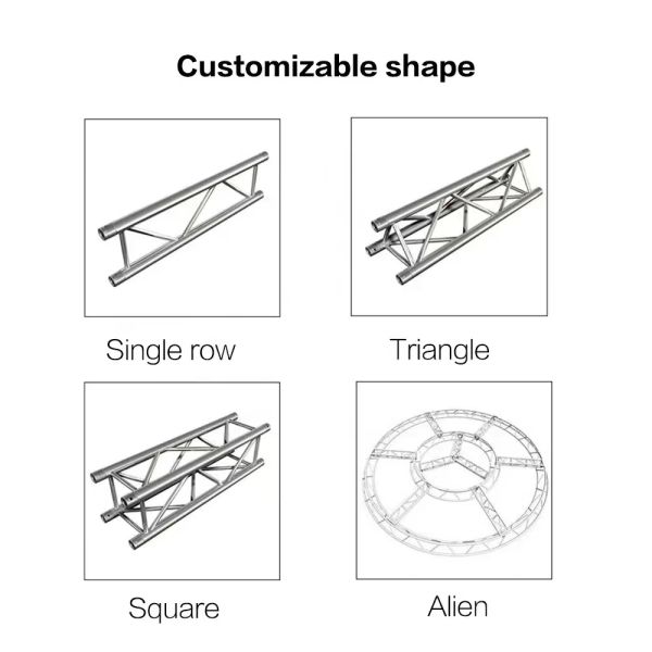 Robust Circular Aluminum Truss Multi Angle Truss Corner For Stage Events