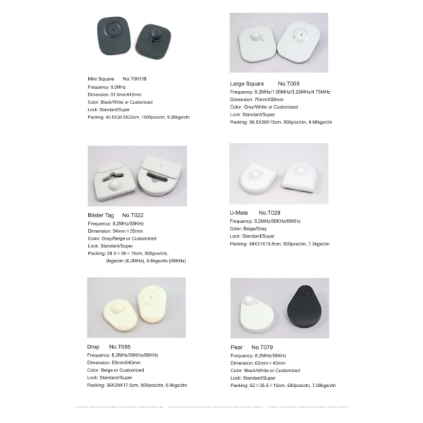 Durable Checkpoint Security Tag / Security Tag Still On Clothes ROSH Certification