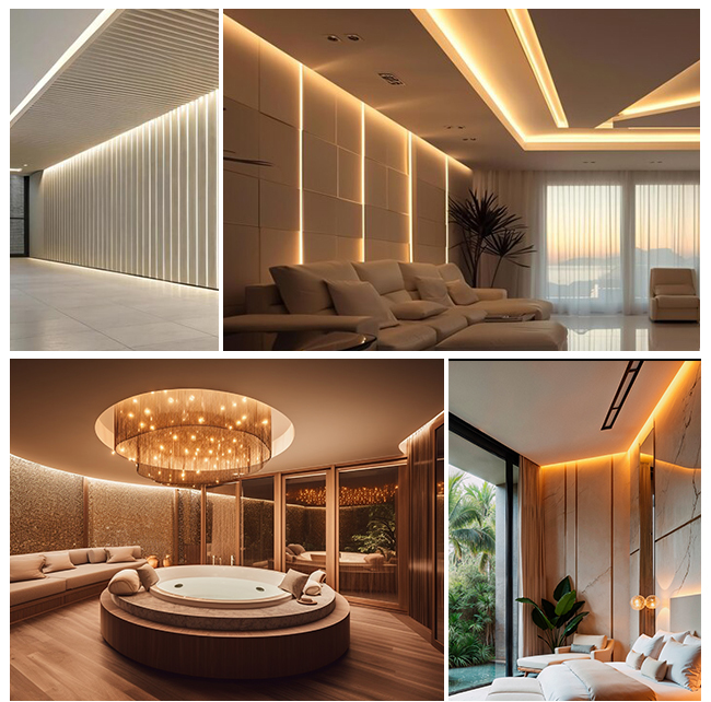 DC12V DC24V IP65 LED Strip Lights 6mm Width Neon LED Flexible Strip Light For Staircase