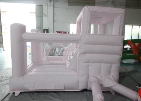 Girls Pastel Pink Inflatable Bounce House Inflatable White Bouncy Jumping Castle