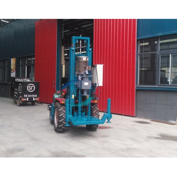 trailer type borehole well drilling rig machine chinese powerful trailer mounted water well drilling rig