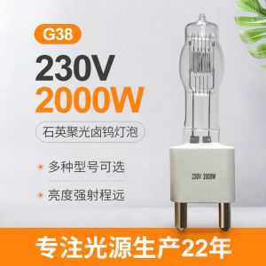 230v 2000w G38 Quartz Halogen Globes Tungsten Lamp Bulbs