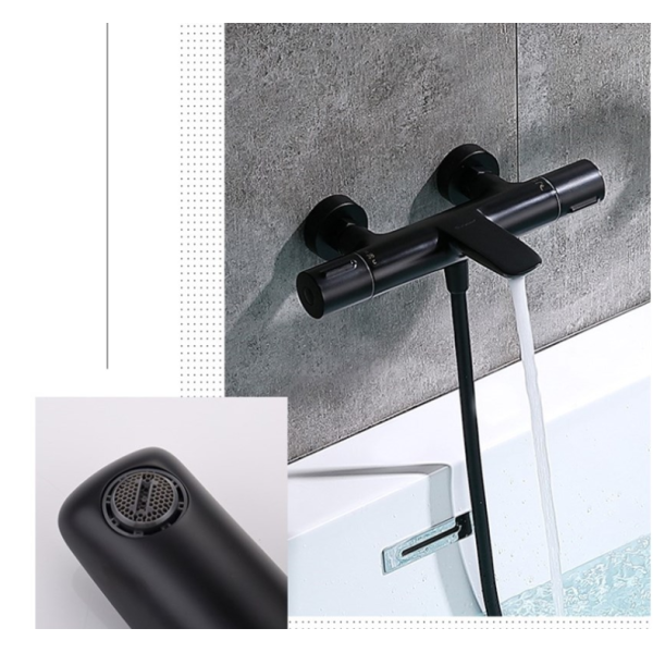 Polished Bathtub Thermostatic Intelligent Electricity Shower Temperature Controlled