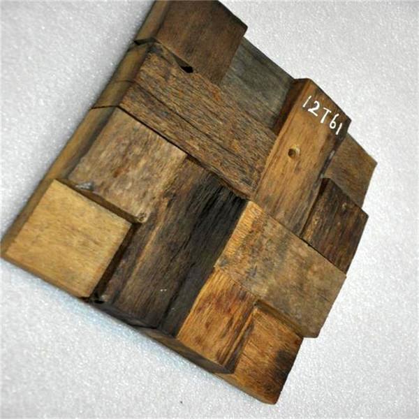 Quality Square Wood Mosaic Wall Panels , Reclaimed Wood Wall Panels For Home Decoration for sale