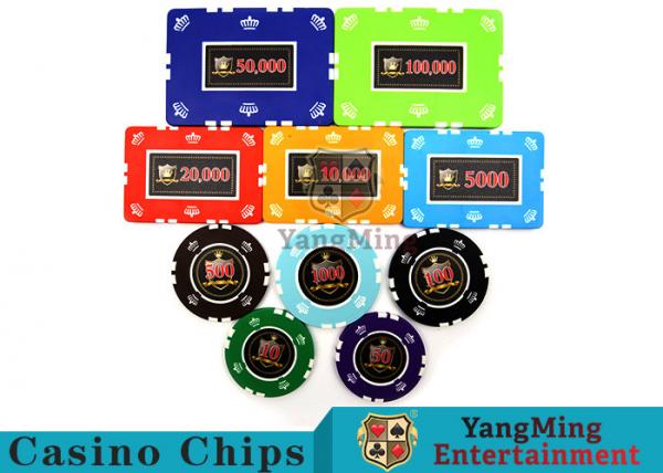 Quality Circular / Square Shape Professional Poker Chip Set With 25 Pcs In A Shrink Roll for sale