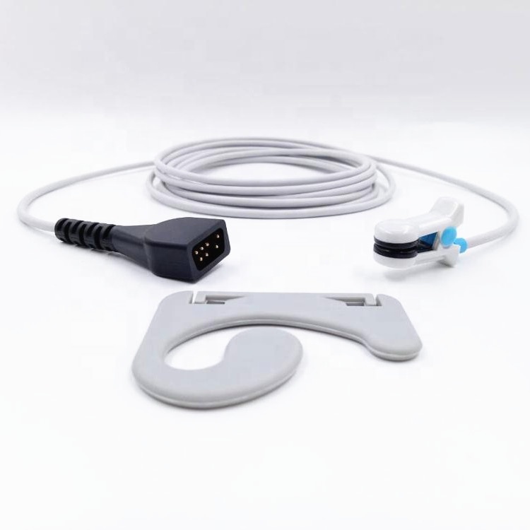 DB9 Adult Ear Clip Medical Spo2 Sensor Reusable 3 Meter 7Pin