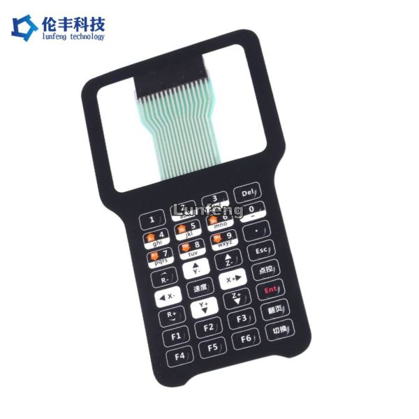 PET Transparent LCD Flat Membrane Switch Matte Surface Keypad