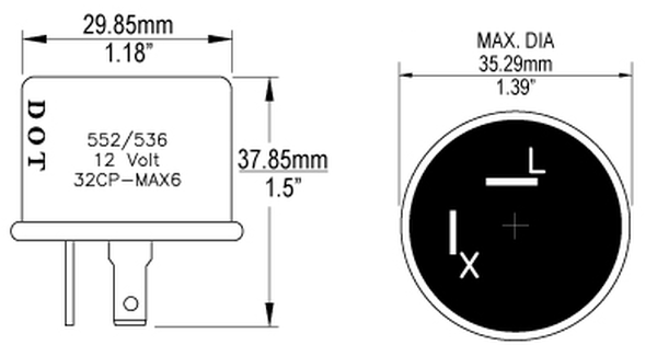 12V 536 Hazard Warning Electronic Led Turn Signal Relay 3 Terminals