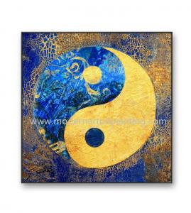 China Handpainted Canvas Modern Art Oil Paintings Feng Shui Paint For Cabinet Decoration on sale