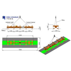 Detachable Spreader Beam Electromagnetic Lifting Magnet 1 Ton 360V