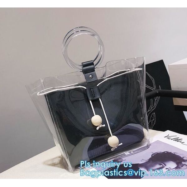 Beauty Flower Color PVC tote shopping bag, PVC Coating 600D Polyester Tote Bag Grocery Bag with Zipper Closing, handle