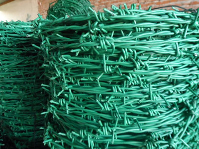 Buy cheap Pvc 13 Gauge Plastic Coated Barbed Wire High Toughness product