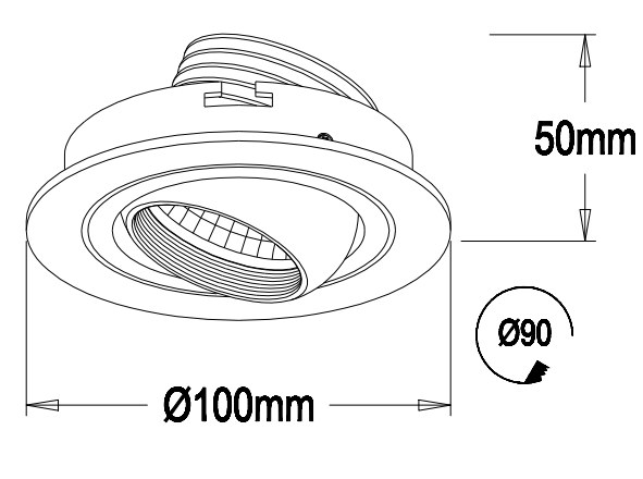 3W Ultra Slim High Effeciency of LED Downlight With Xiezhen Driver Warranty 3 Years