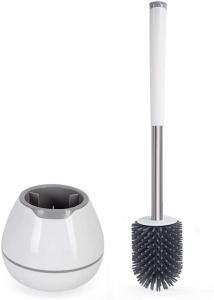China 3.9*3.9*14.5 Silicone Toilet Cleaning Brush With Stand 0.3mm Filament Diameter on sale