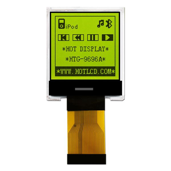 96X96 Graphic COG LCD SSD1848 | FSTN + Display With WHITE Backlight/HTG9696A
