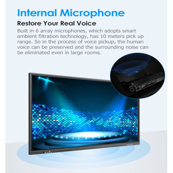 LCD Edu Touch Interactive Flat Panel 65 75 86 Infrared Interactive Panel For Classroom