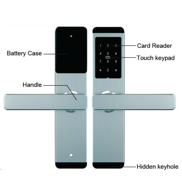 WiFi SS DC6V AA Smart Biometric Lock 50mm Thickness Digital Keyless Lock